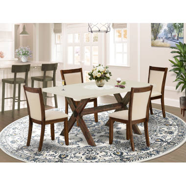 White linen 2025 dining room chairs